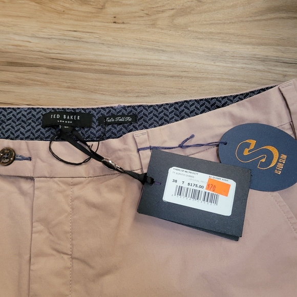 Men's Ted Baker Dusky Pink (color) Chino - Picture 6 of 7